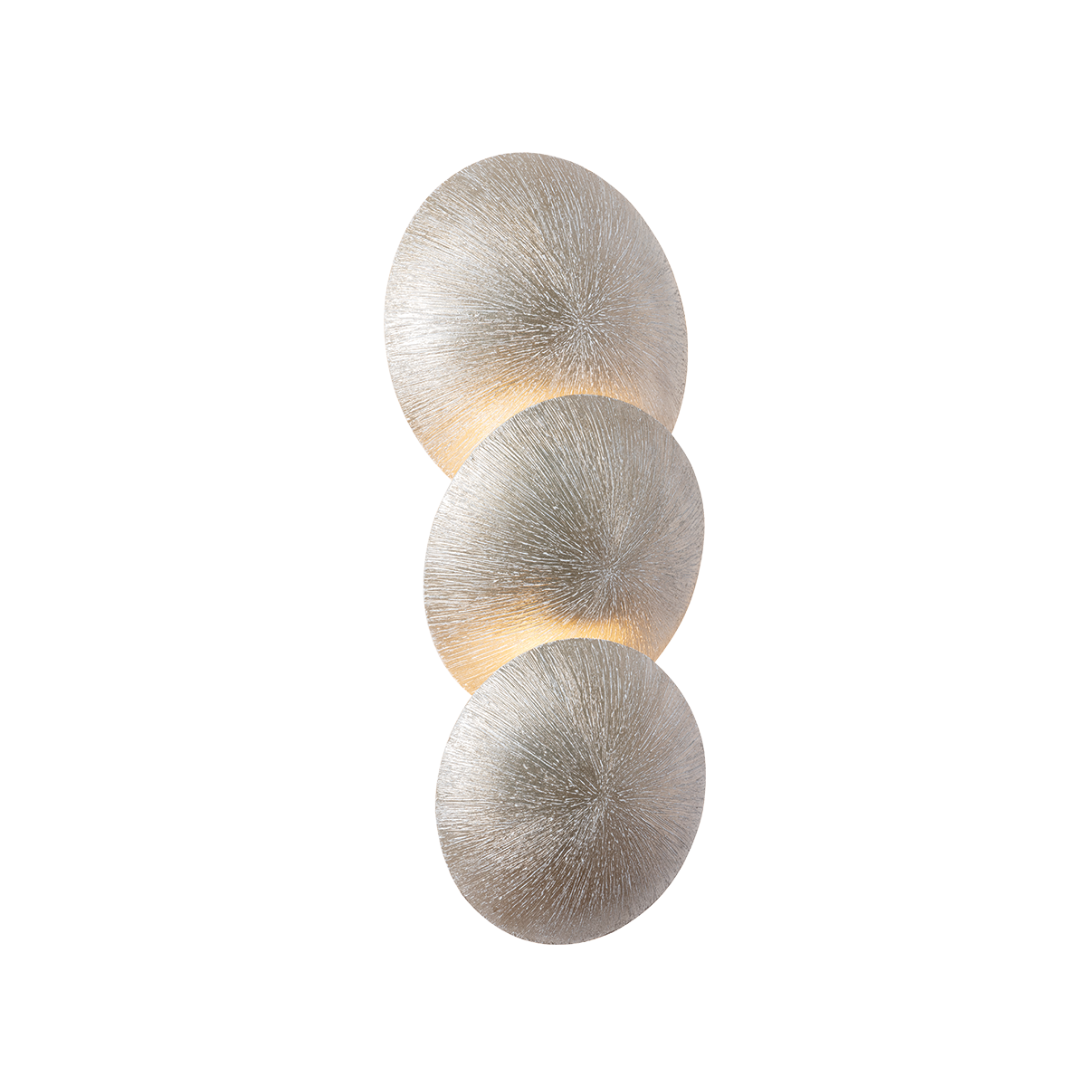 Reef Wall Sconce - 3-Light - Textured Warm Silver Leaf - Troy Lighting B4624-TWL