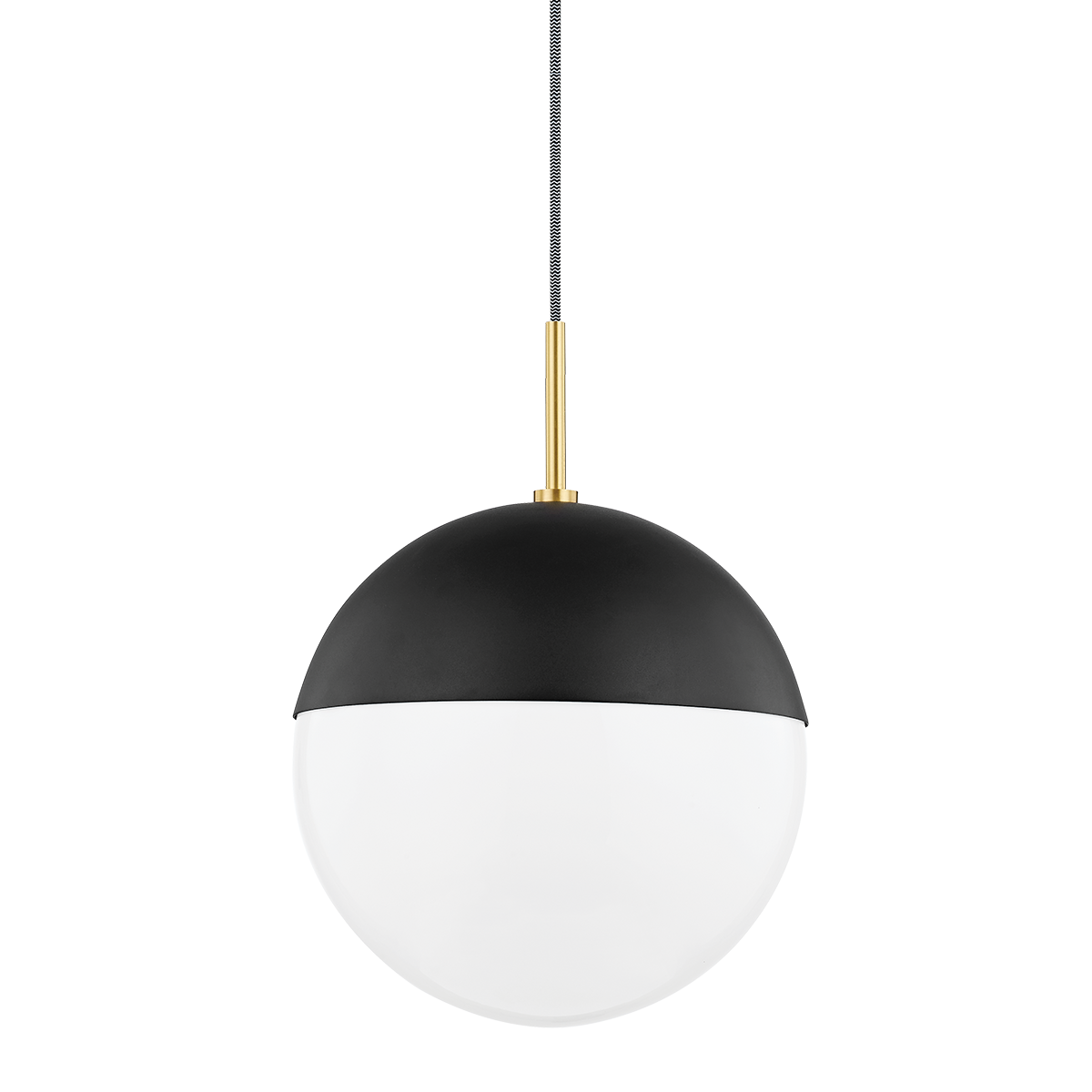 Renee Large Pendant - 1-Light - Aged Brass/Black - Mitzi H344701L-AGB/BK