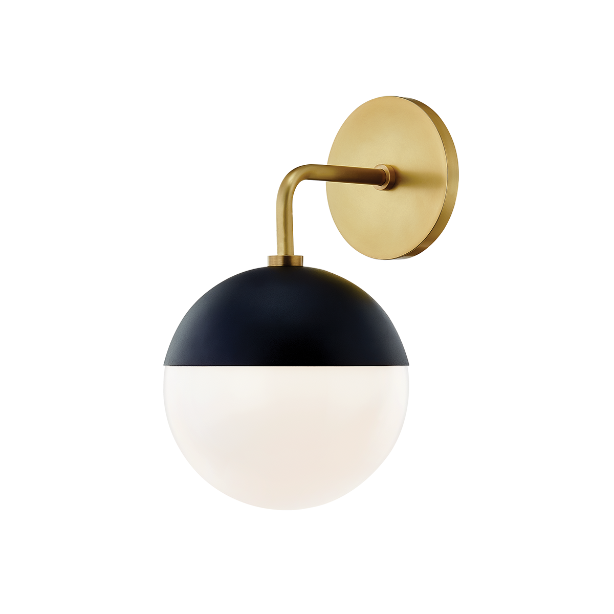 Renee Wall Sconce - 1-Light - Aged Brass/Black - Mitzi H344101-AGB/BK