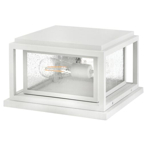Republic Small Pier Mount Lantern - Textured White by Hinkley Lighting