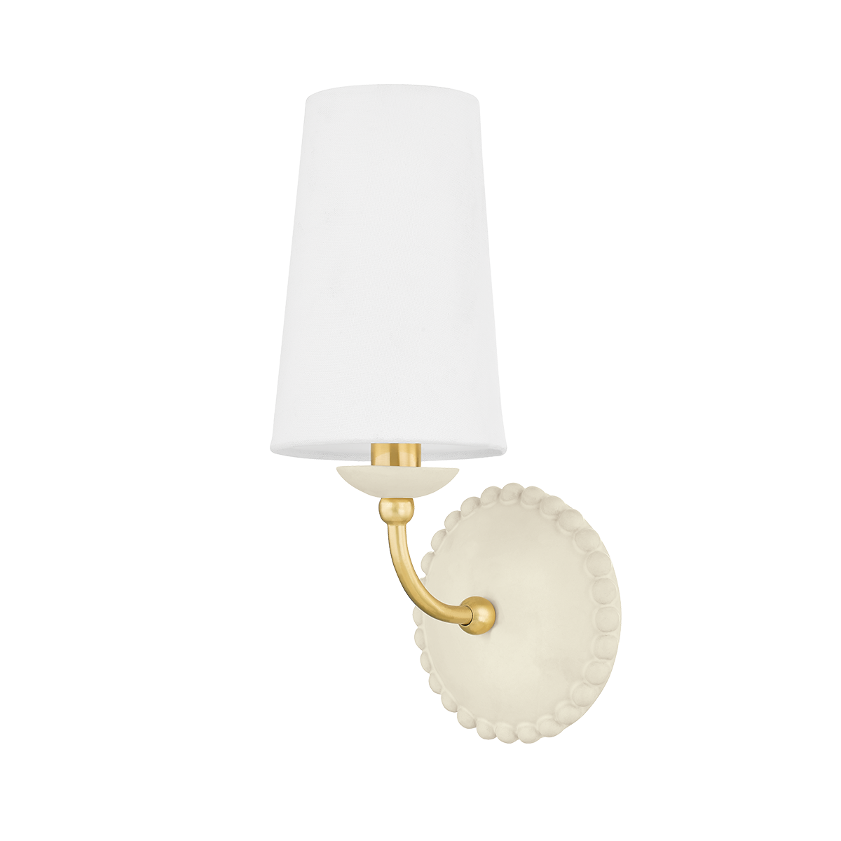 Rhea Wall Sconce - 1-Light - Aged Brass/Ceramic Antique Ivory - Mitzi H663101-AGB/CAI