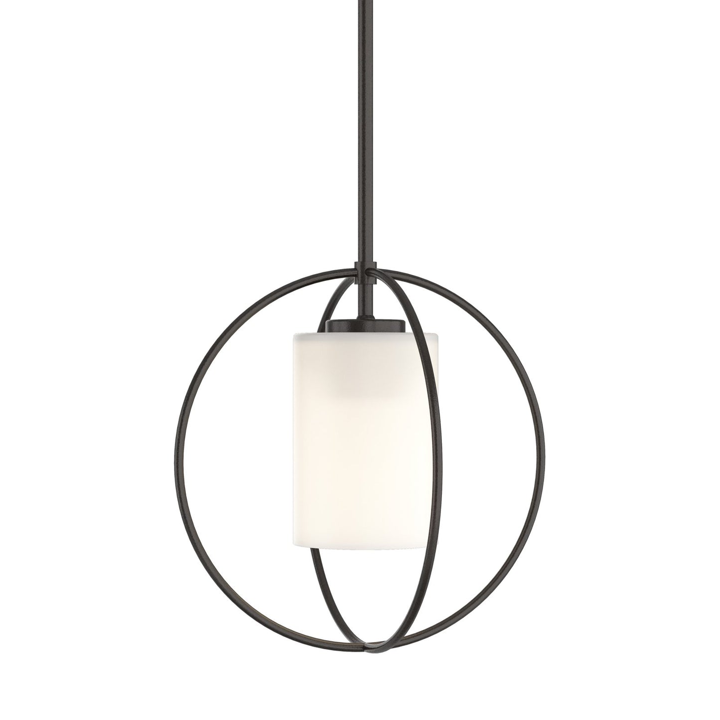 Rhythm Mini Pendant - Oil Rubbed Bronze - Opal Glass by Hubbardton Forge