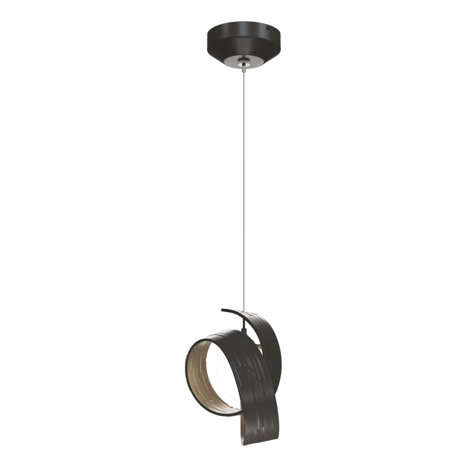 Riza Low Voltage Mini Pendant - Dark Smoke by Hubbardton Forge