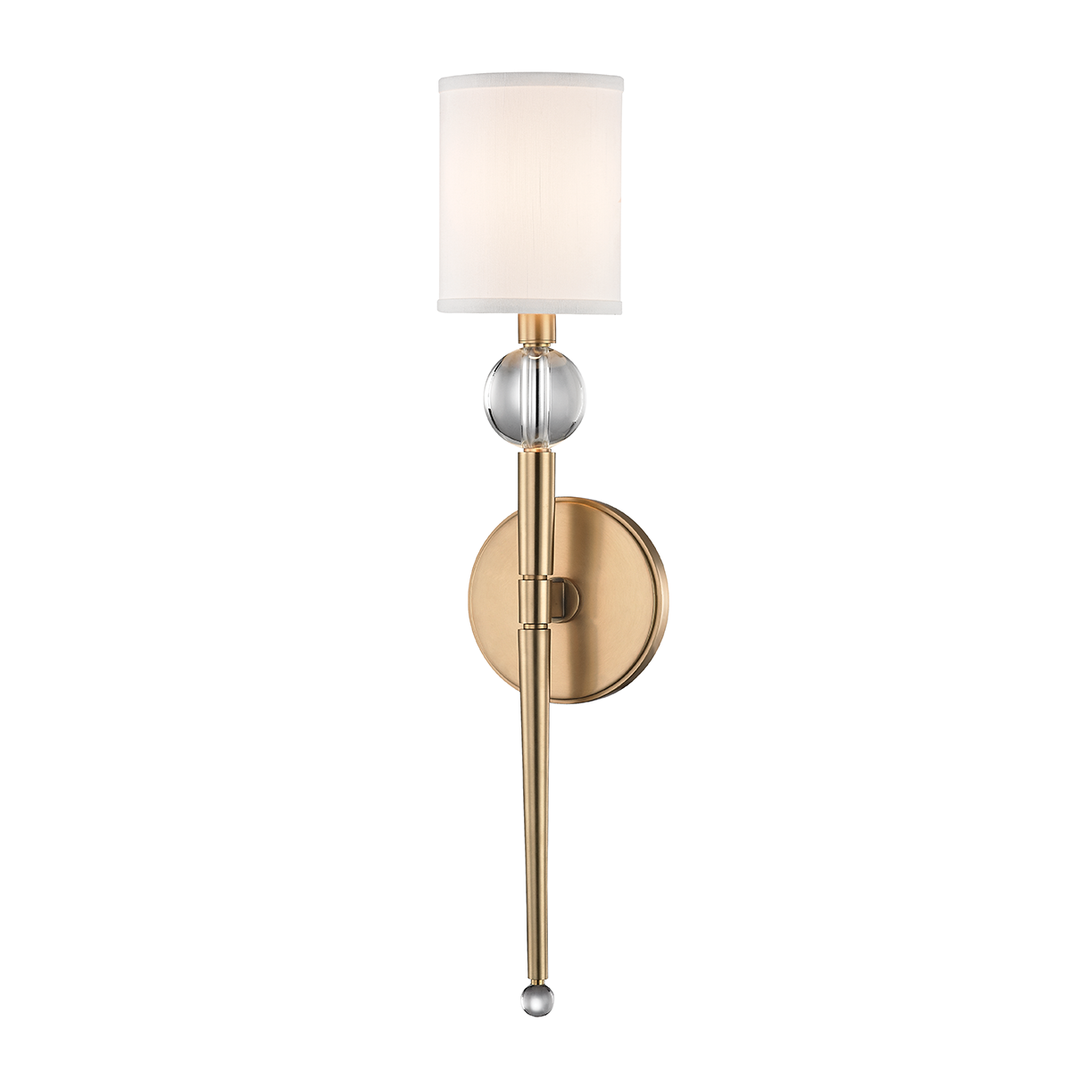 Rockland Wall Sconce - 1-Light - Aged Brass by Hudson Valley Lighting