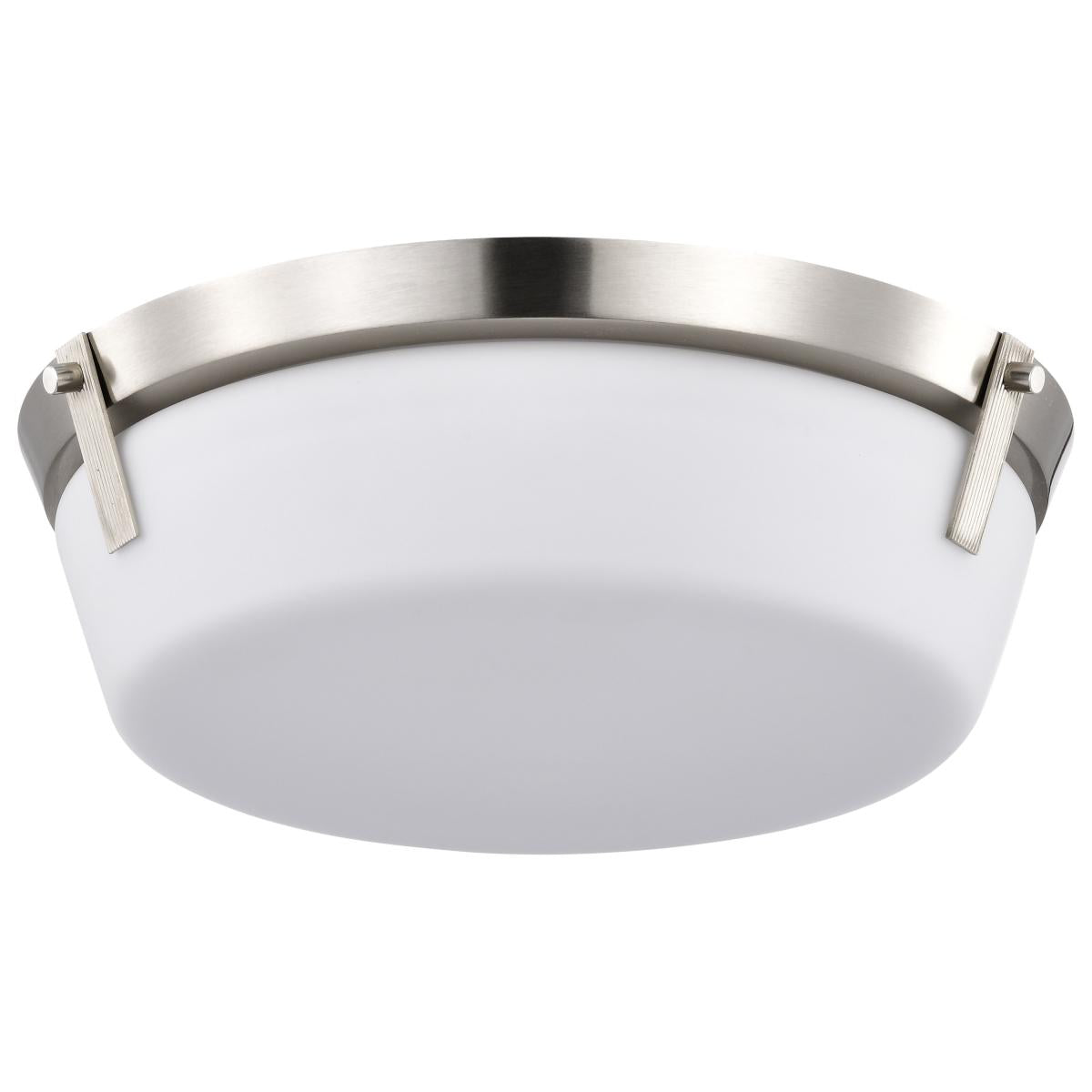 Rowen 3 Light Flush Mount - Brushed Nickel Finish - Etched White Glass - Satco 60-7760