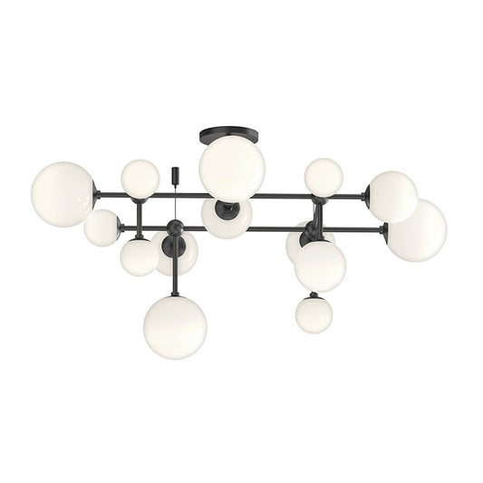 Sabon Semi Flush Mount - Satin Black by SONNEMAN