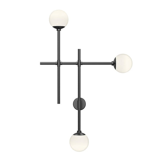 Sabon Triple Sconce - Satin Black by SONNEMAN