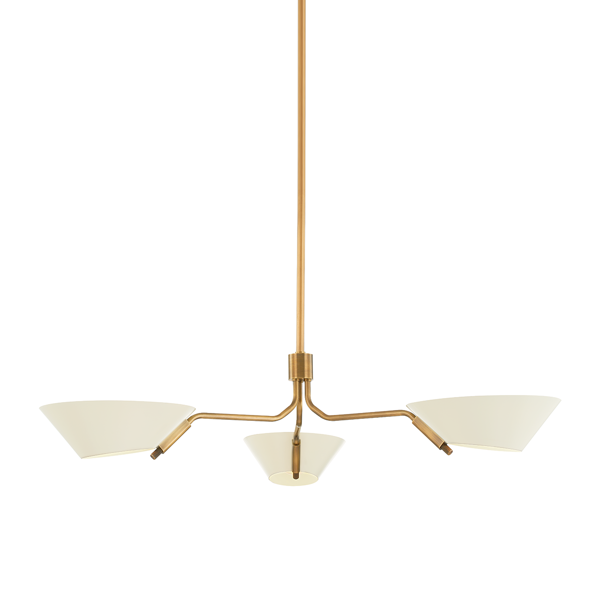 Sacramento Chandelier - 3-Light - Patina Brass/ Soft Sand - Troy Lighting F8143-PBR/SSD