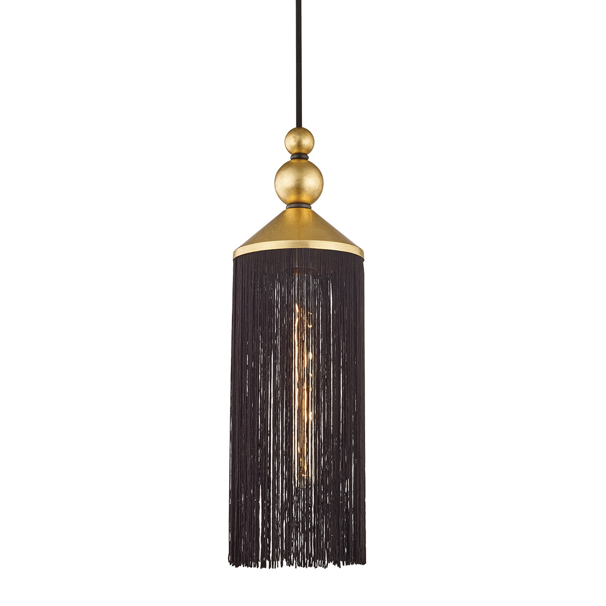Scarlett Pendant - 1-Light - Gold Leaf/Black - Mitzi H300701-GL/BK