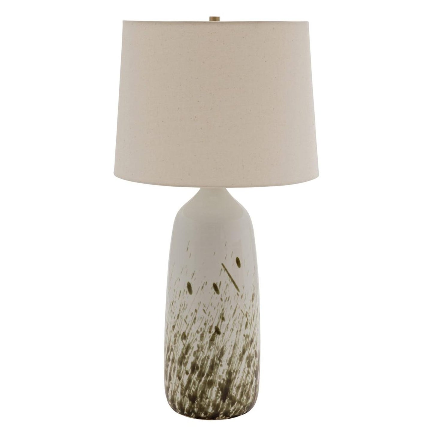Scatchard Stoneware Table Lamp - GS101-DWG - Decorated White Gloss by House of Troy