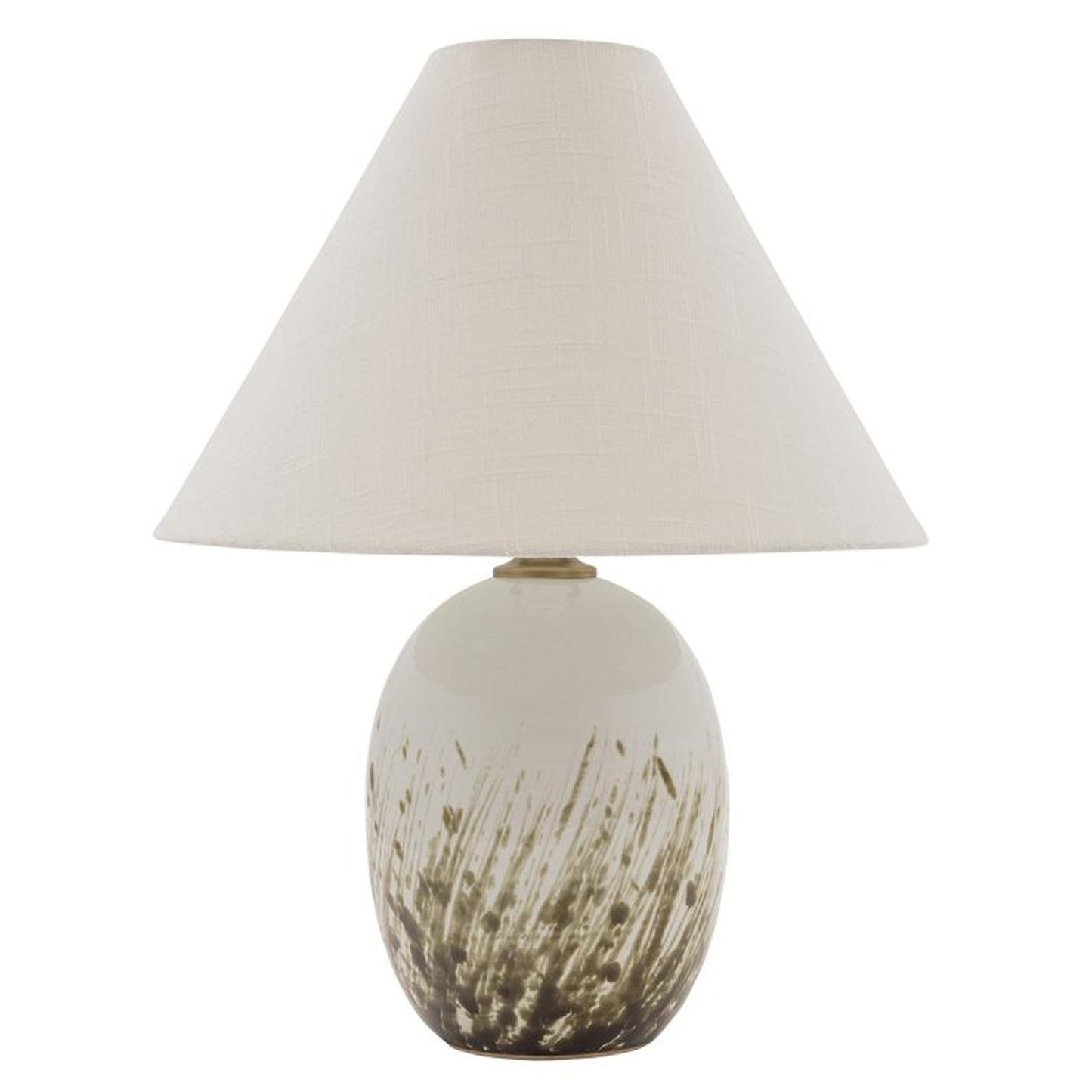 Scatchard Stoneware Table Lamp - GS140-DWG - Decorated White Gloss by House of Troy