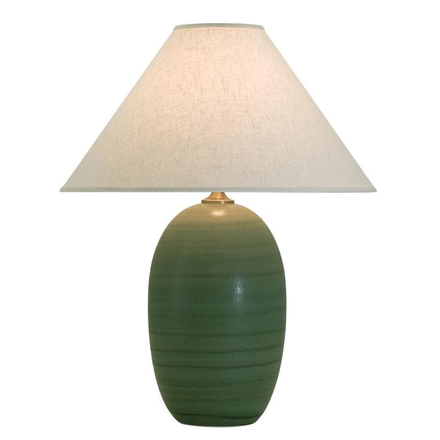 Scatchard Stoneware Table Lamp - GS150-GM - Green Matte by House of Troy