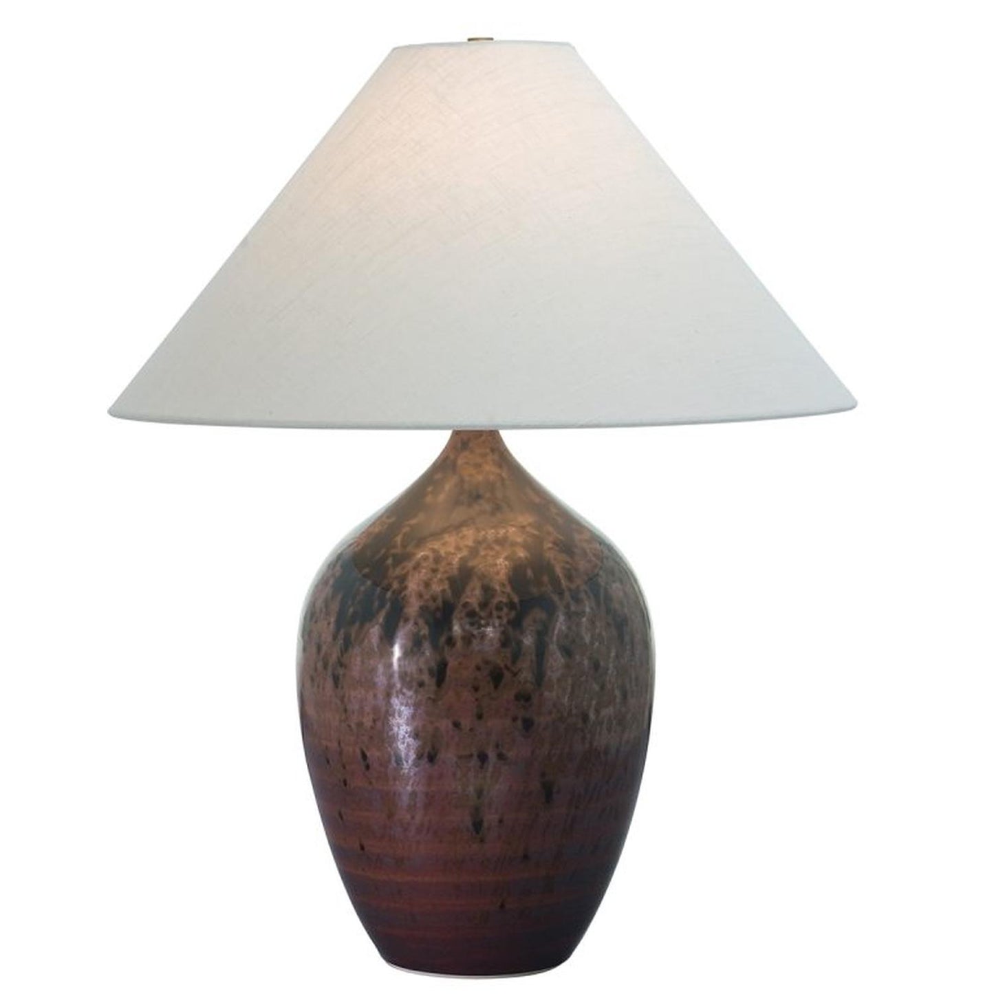 Scatchard Stoneware Table Lamp - GS190-DR - Decorated Red by House of Troy
