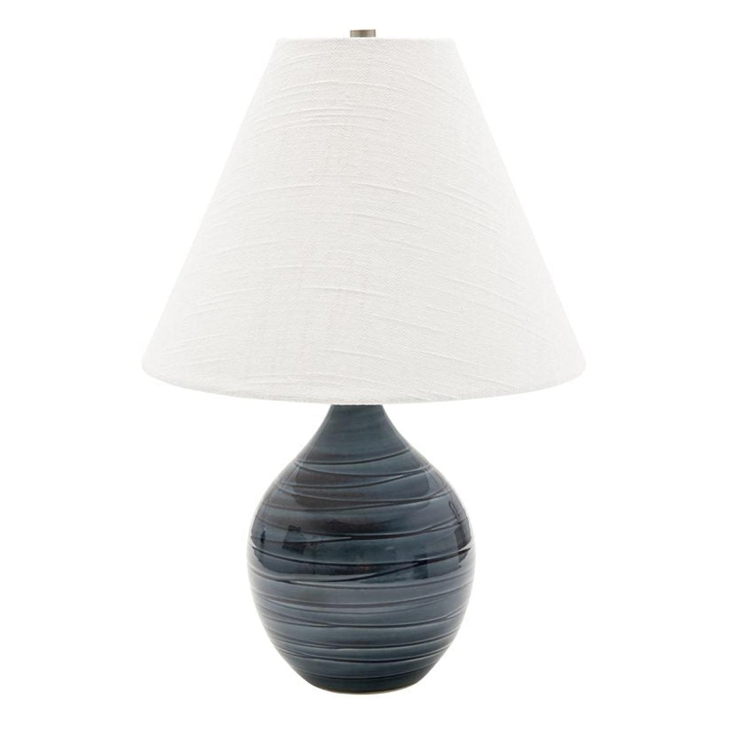 Scatchard Stoneware Table Lamp - GS200-SBG - Scored Blue Gloss by House of Troy