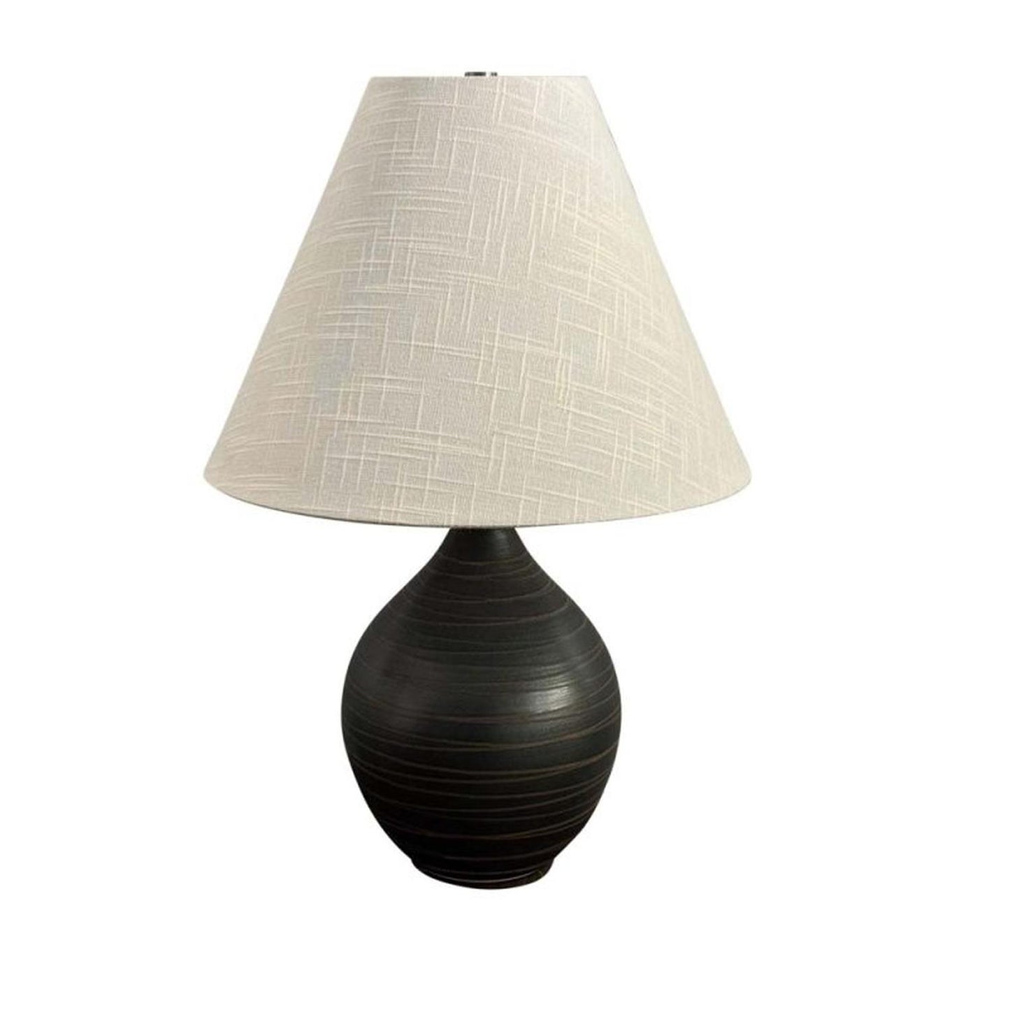 Scatchard Stoneware Table Lamp - GS200-SBM - Scored Black Matte by House of Troy