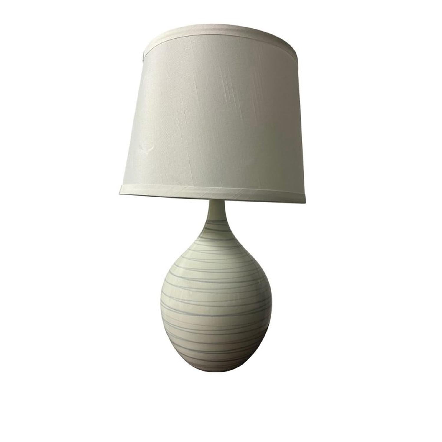 Scatchard Stoneware Table Lamp Pearl Blue by House of Troy