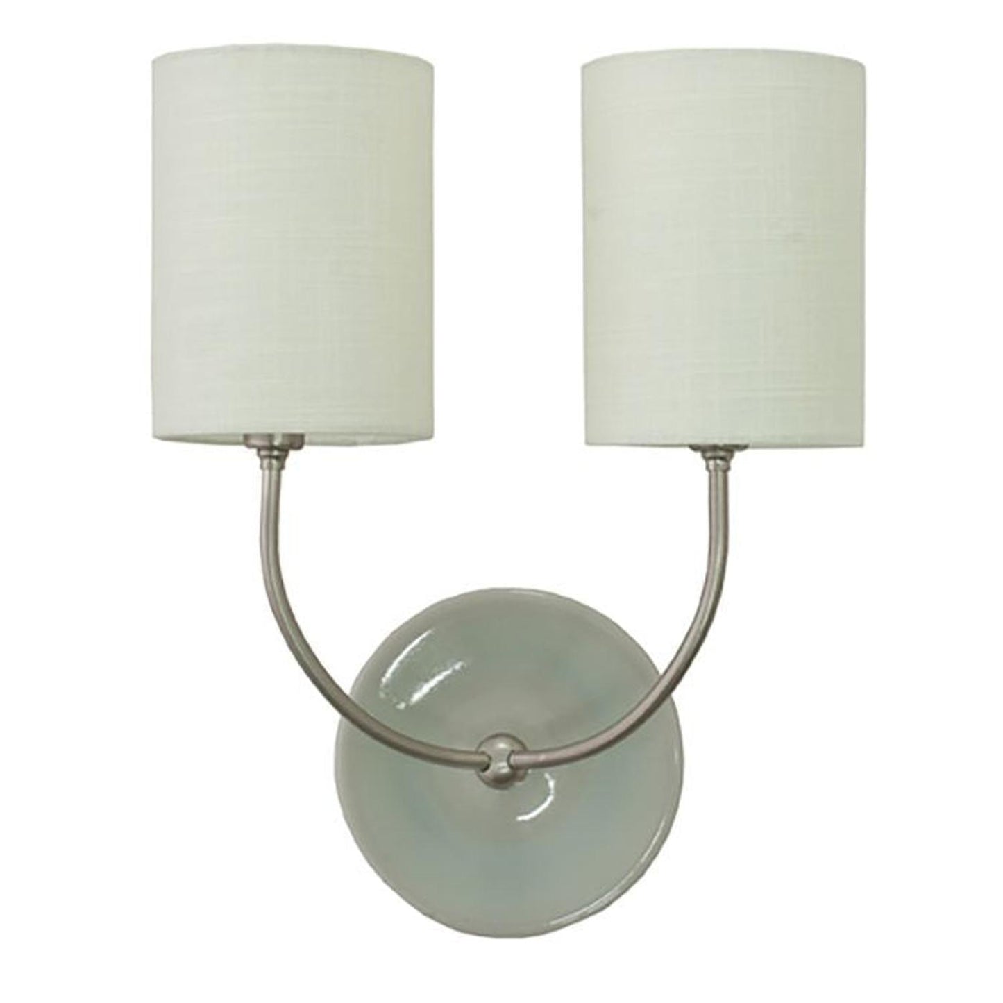 Scatchard Stoneware Wall Swing - GS775-2-SNGG - Gray Gloss and Satin Nickel by House of Troy