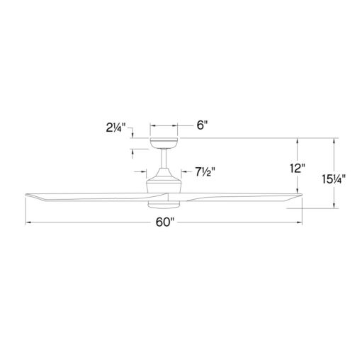 Sculpt 60" LED Smart Fan - Matte Black - Walnut Blades by Hinkley Lighting