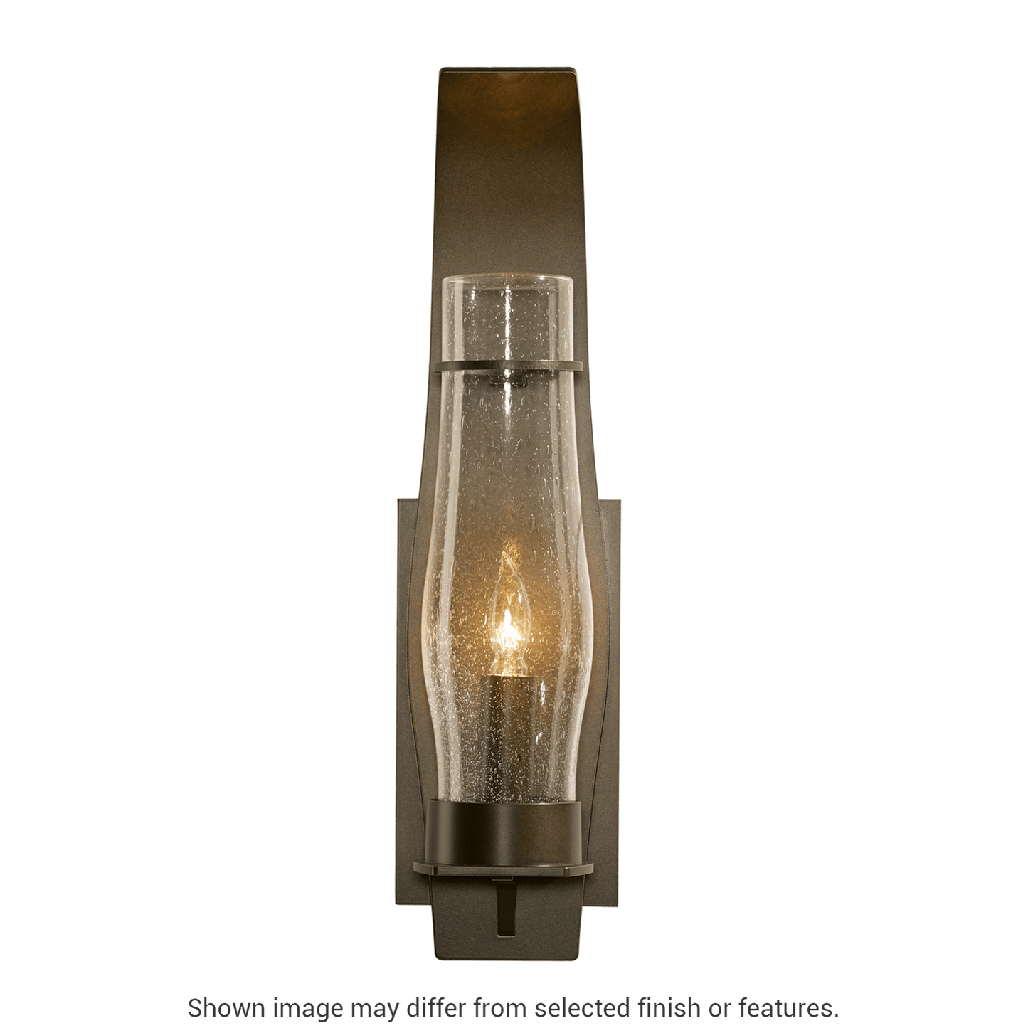 Sea Coast Large Outdoor Sconce - White - Clear Seeded Glass by Hubbardton Forge