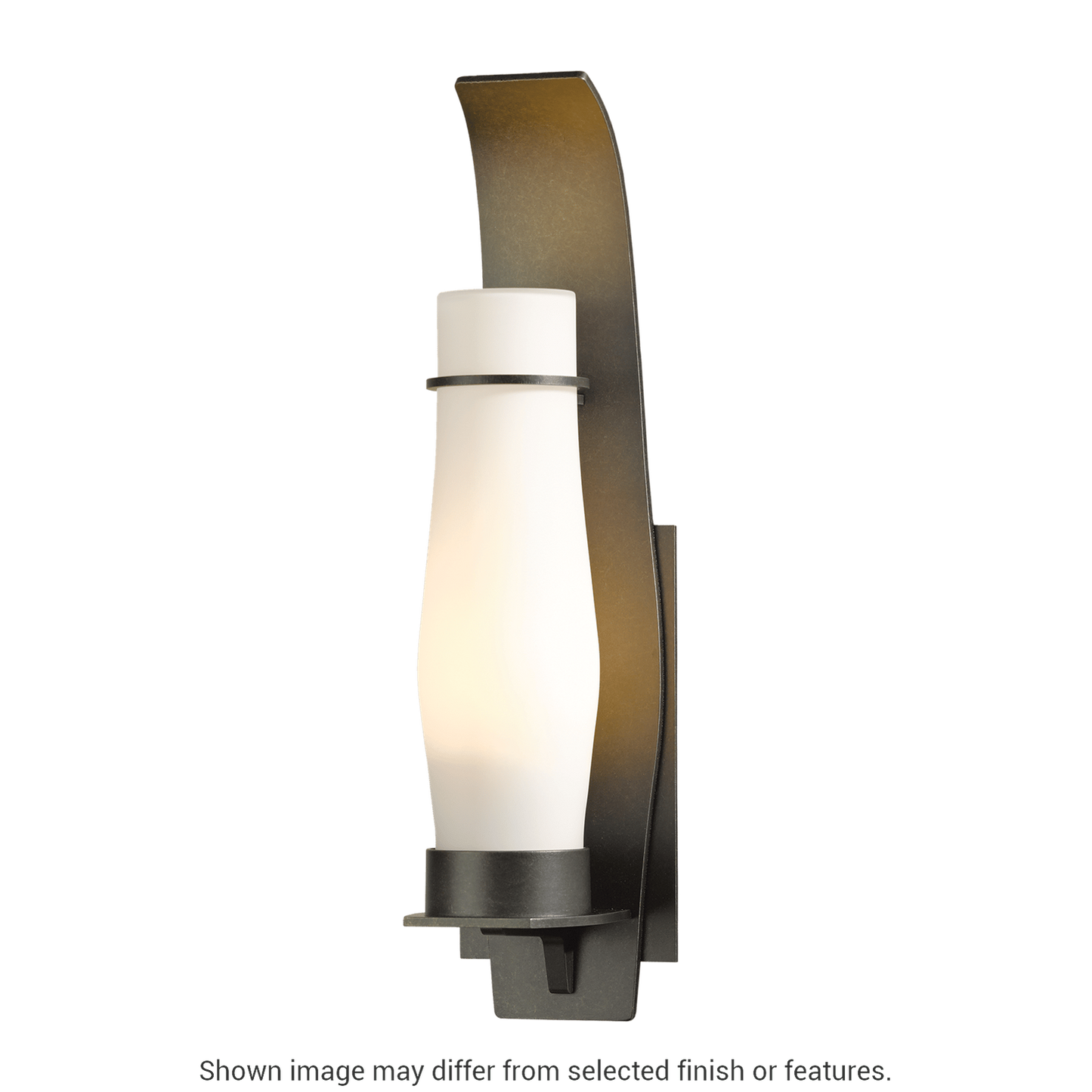 Sea Coast Outdoor Sconce - White - Clear Seeded Glass by Hubbardton Forge