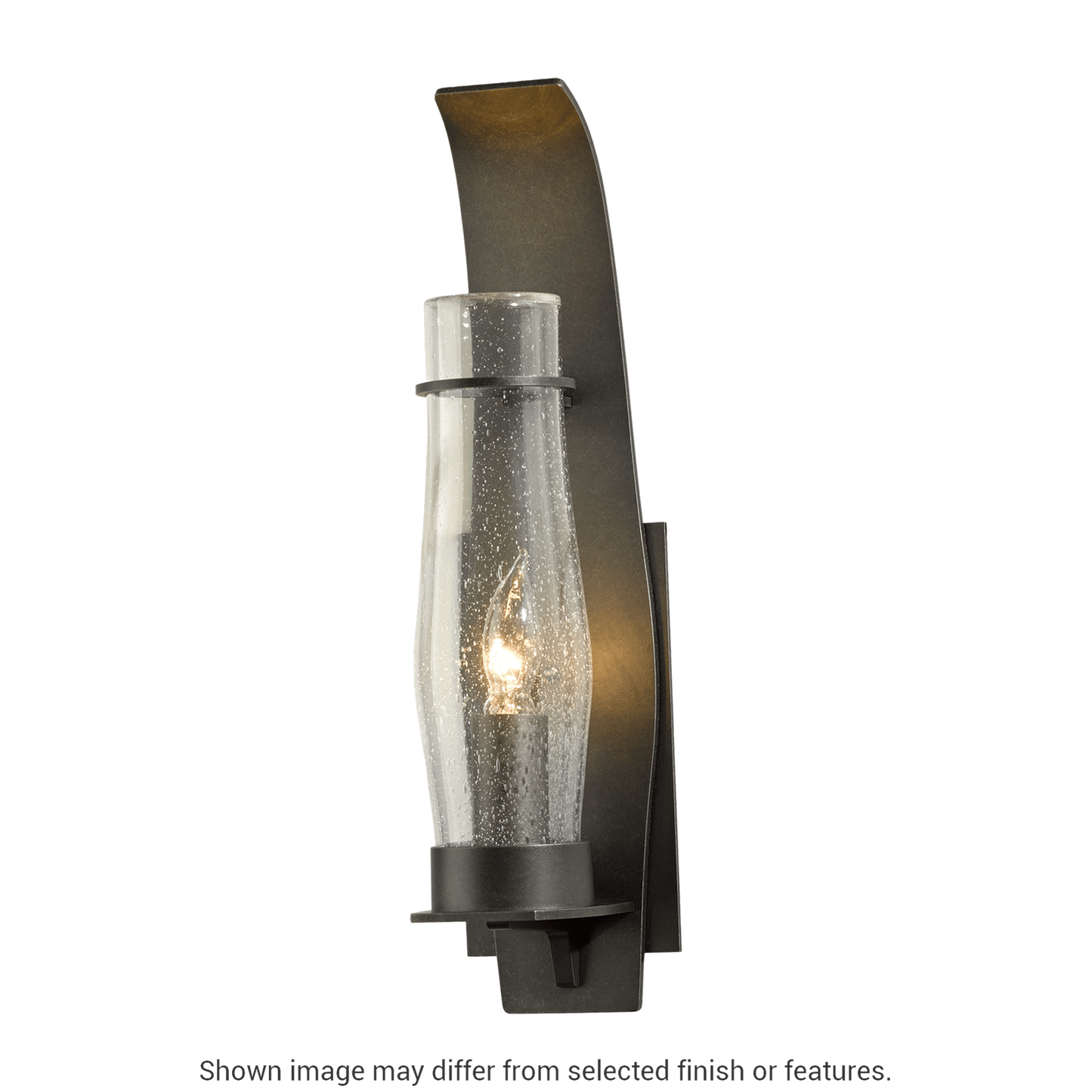 Sea Coast Outdoor Sconce - White - Clear Seeded Glass by Hubbardton Forge