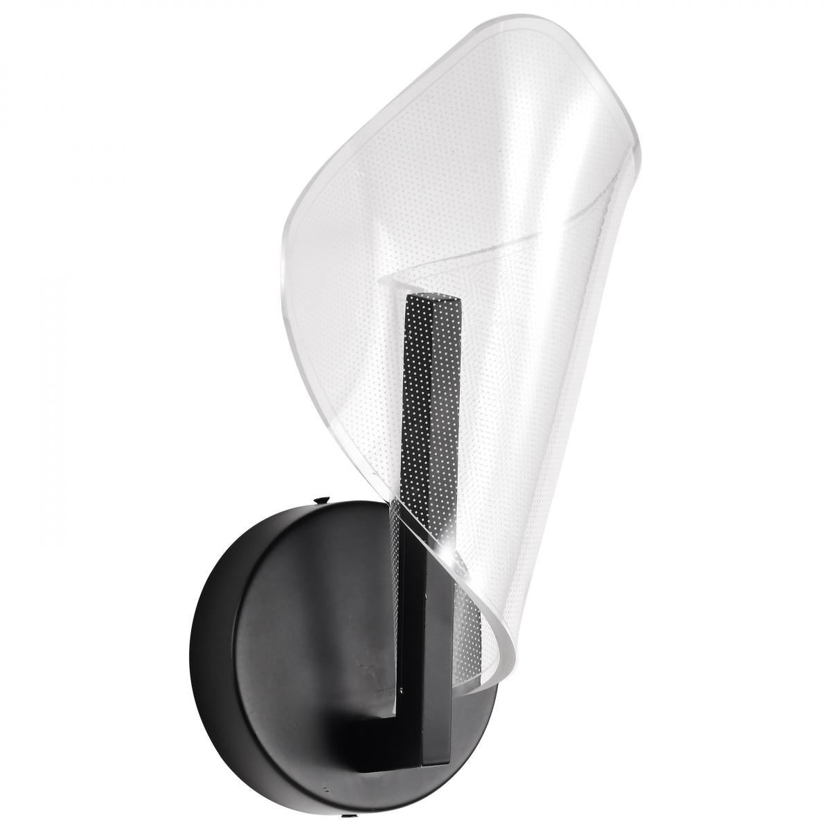 Sedona - 13 Inch LED Sconce - Matte Black - Silk Screened Acrylic Lens - Satco 62-2282