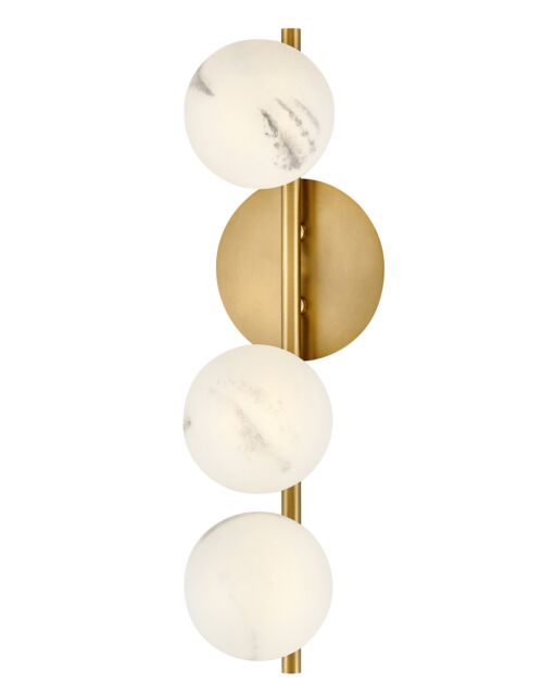 Selene Large Three Light Sconce - Lacquered Brass by Fredrick Ramond