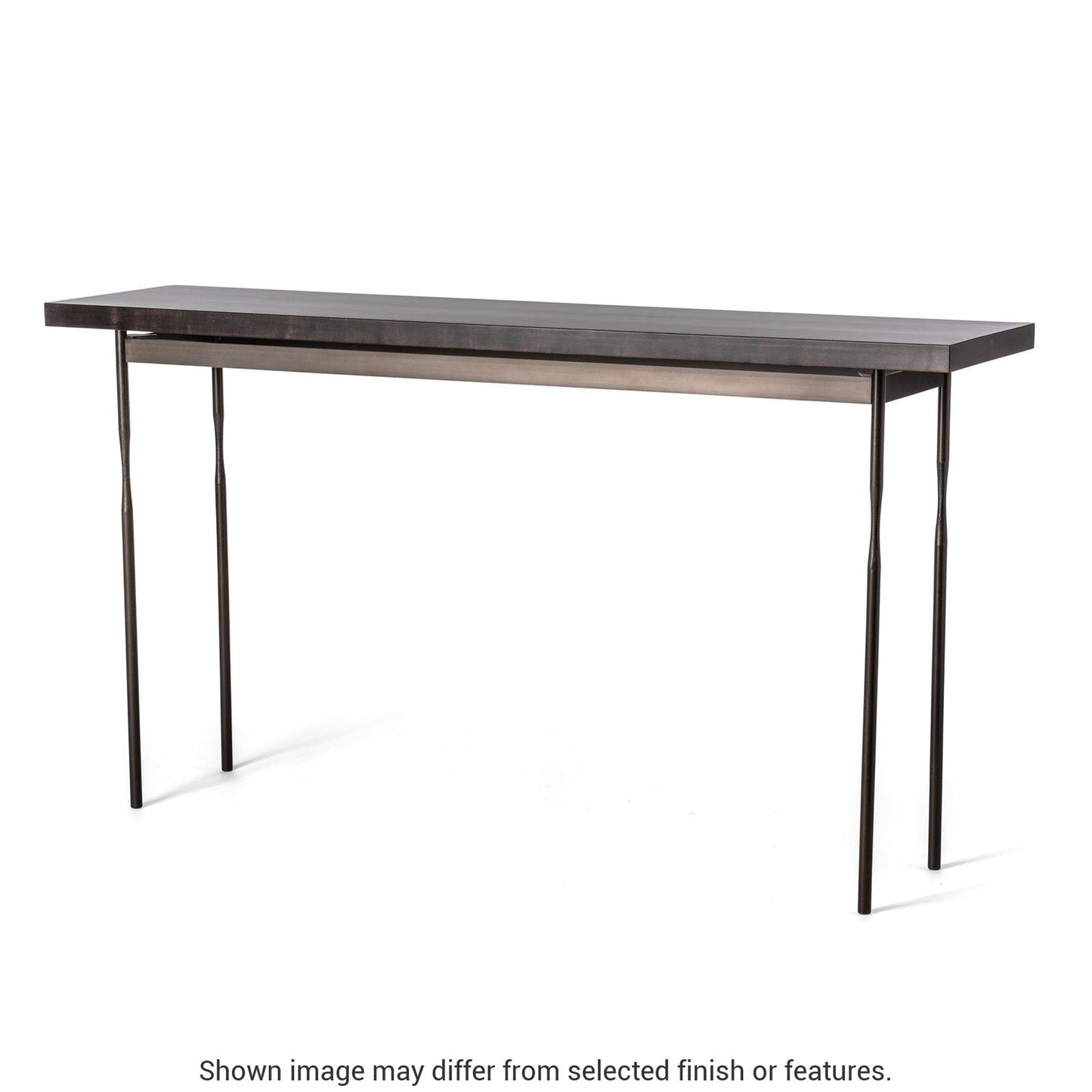 Senza Wood Top Console Table - White - Maple Natural Wood Top Accent by Hubbardton Forge