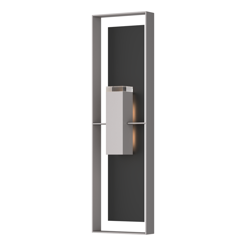Shadow Box Extra Tall Sconce - Coastal Burnished Steel - Coastal Black Accent by Hubbardton Forge