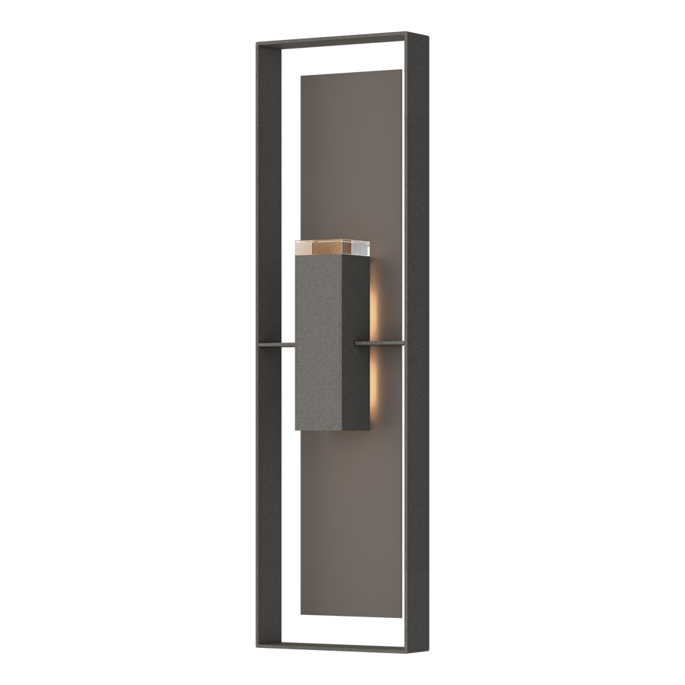 Shadow Box Extra Tall Sconce - Natural Iron - Coastal Dark Smoke Accent by Hubbardton Forge