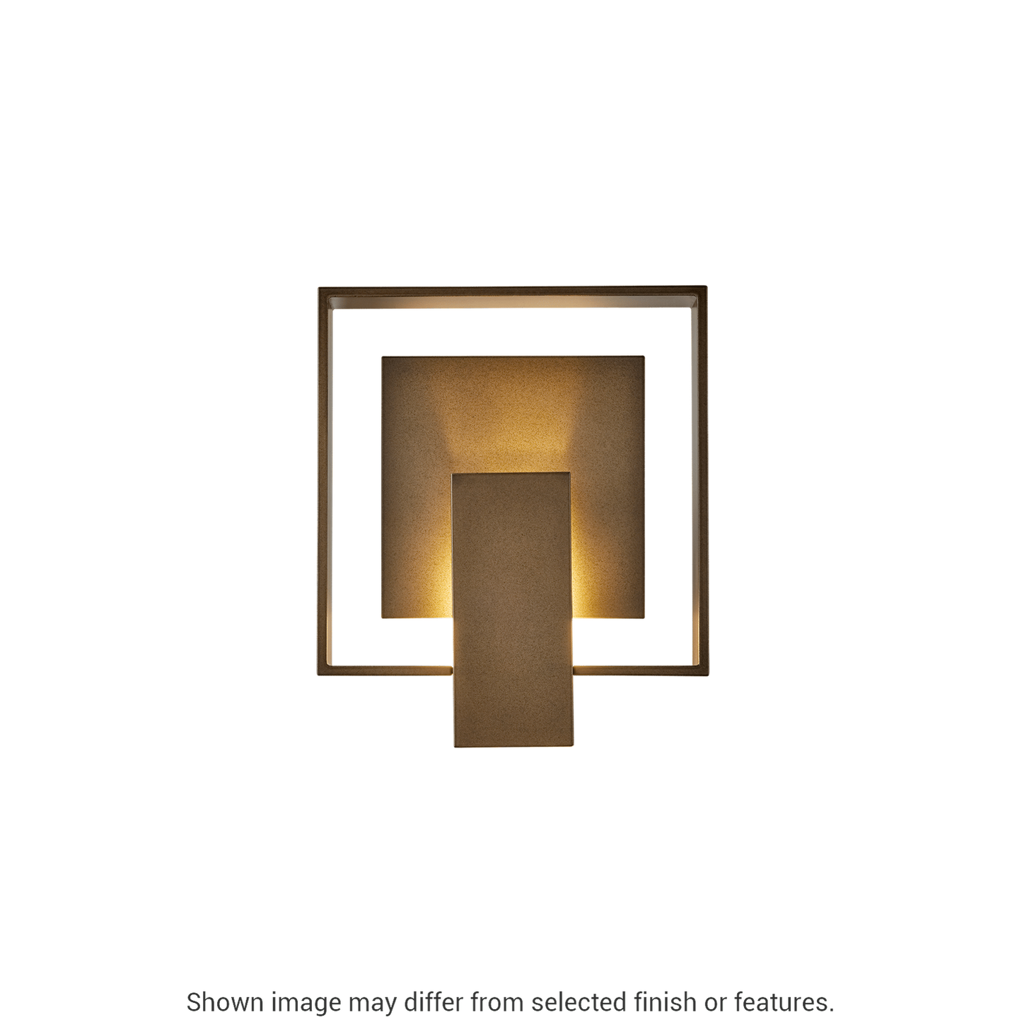 Shadow Box Outdoor Sconce - Oil Rubbed Bronze - Natural Iron Accent by Hubbardton Forge