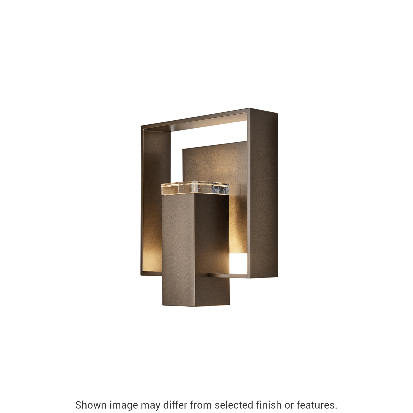 Shadow Box Outdoor Sconce - Oil Rubbed Bronze - Natural Iron Accent by Hubbardton Forge