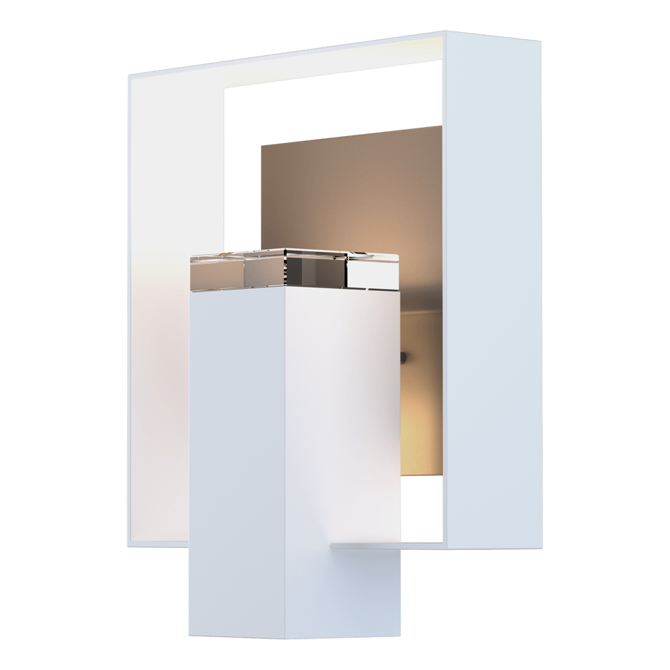 Shadow Box Outdoor Sconce - White - Coastal Dark Smoke Accent by Hubbardton Forge