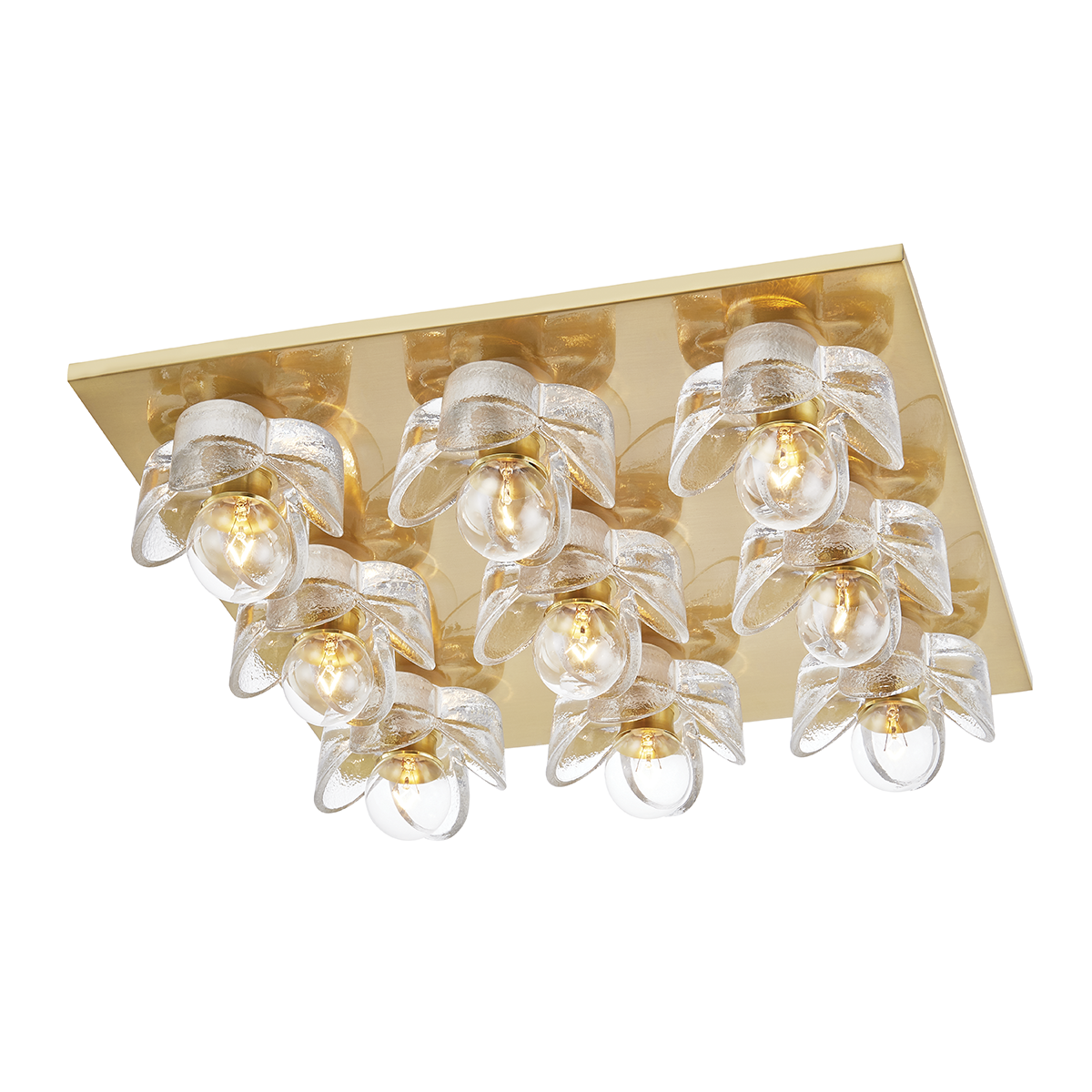 Shea Flush Mount - 9-Light - Aged Brass - Mitzi H410509-AGB