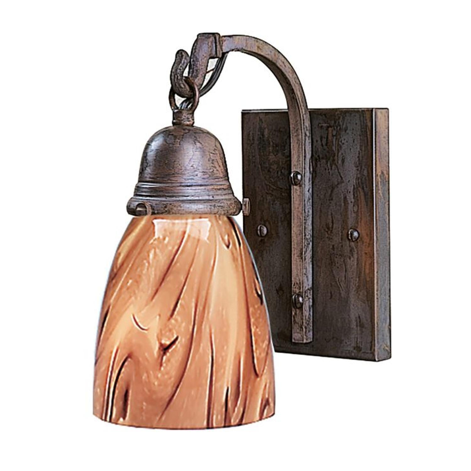 Simplicity One Light Sconce - SB-1-MB - Mission Brown by Arroyo Craftsman