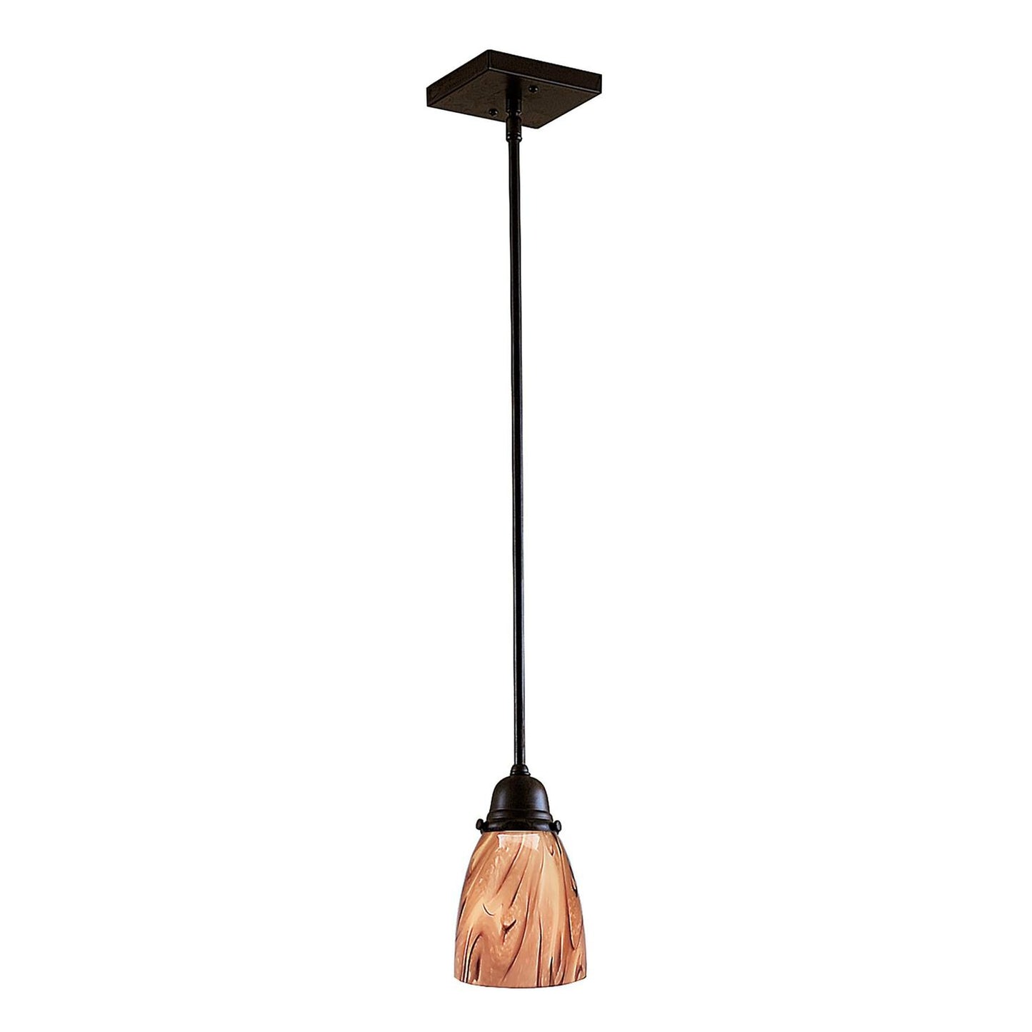 Simplicity One Light Stem Hung Pendant - SSH-1-BZ - Bronze by Arroyo Craftsman