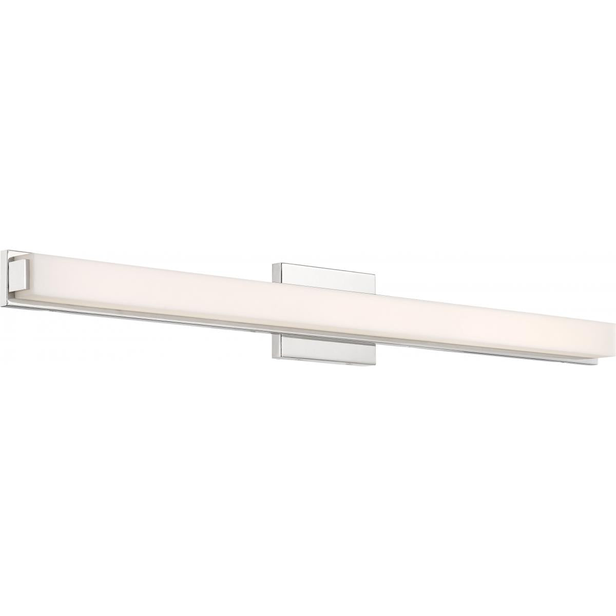 Slick - 36" LED Vanity with White Acrylic Diffuser - Polished Nickel Finish - Satco 62-1103