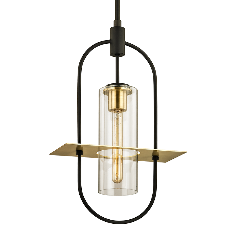 Smyth Pendant - 1-Light - Textured Bronze Brushed Brass - Troy Lighting F6397-TBZ/BBA