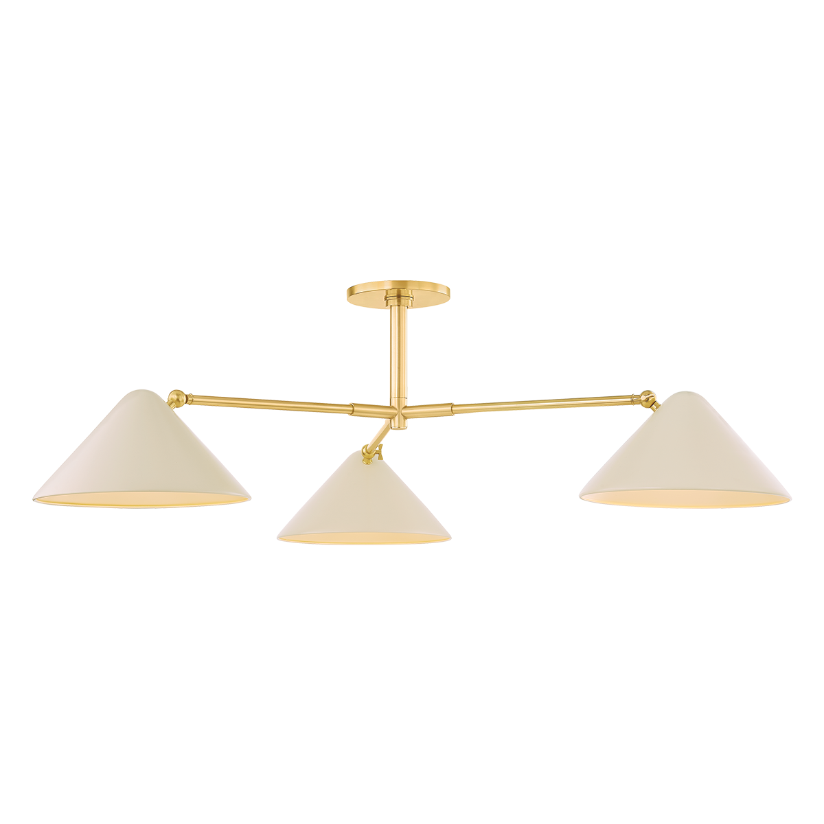Sonja Semi Flush - 3-Light - True Bronze/Soft Bisque - Mitzi H993603-AGB/SBQ