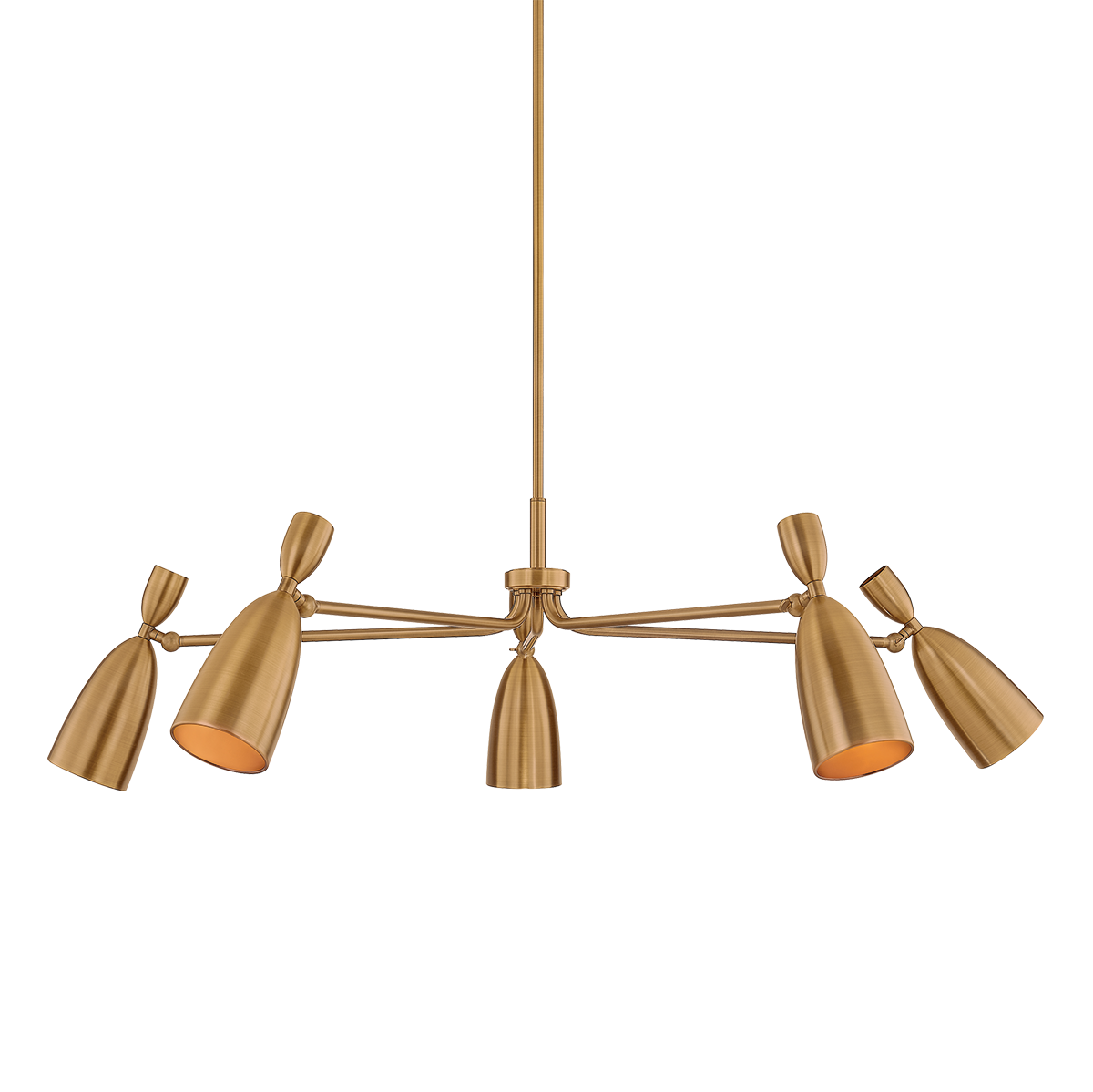 Spade Chandelier - 5-Light - Patina Brass - Troy Lighting F4050-PBR