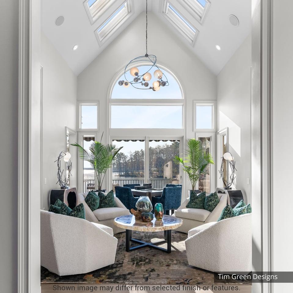 Sprig Circular Pendant - White - Opal Glass by Hubbardton Forge