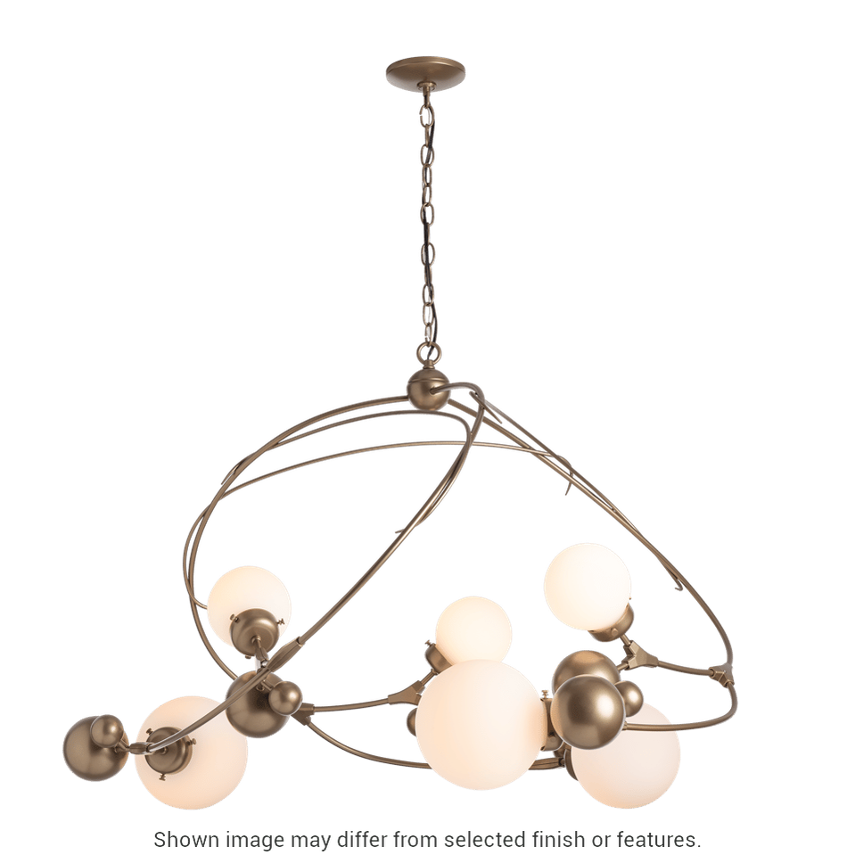Sprig Circular Pendant - White - Opal Glass by Hubbardton Forge