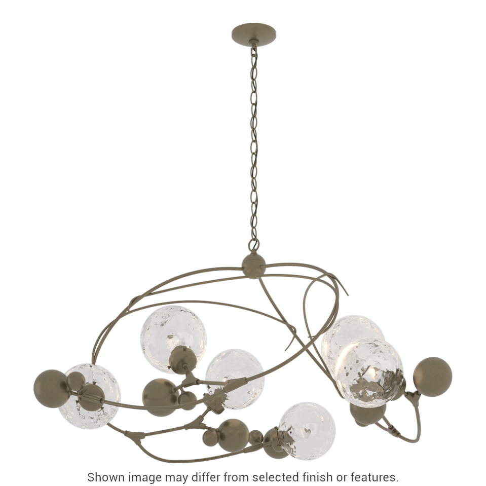 Sprig Circular Pendant - White - Water Glass by Hubbardton Forge