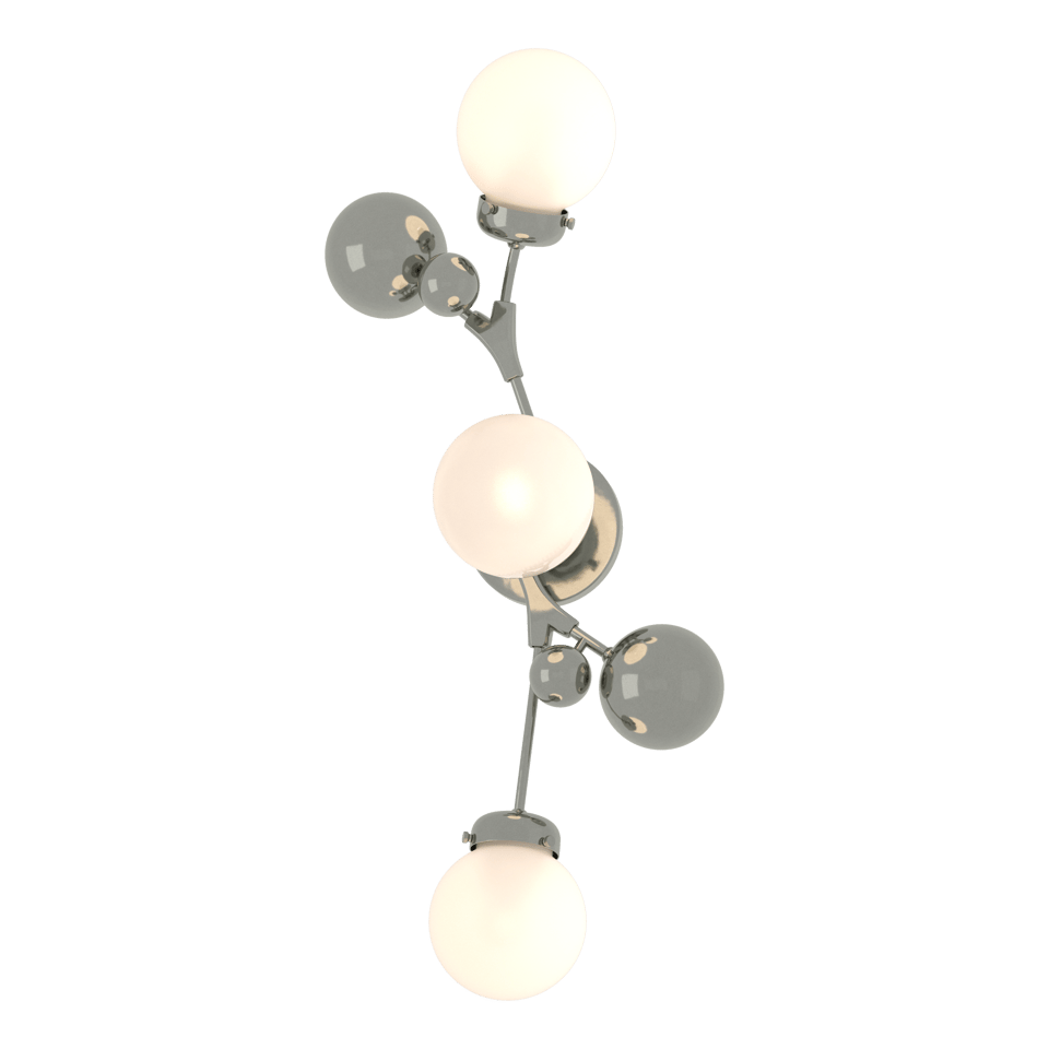 Sprig Sconce - Sterling - Opal Glass by Hubbardton Forge