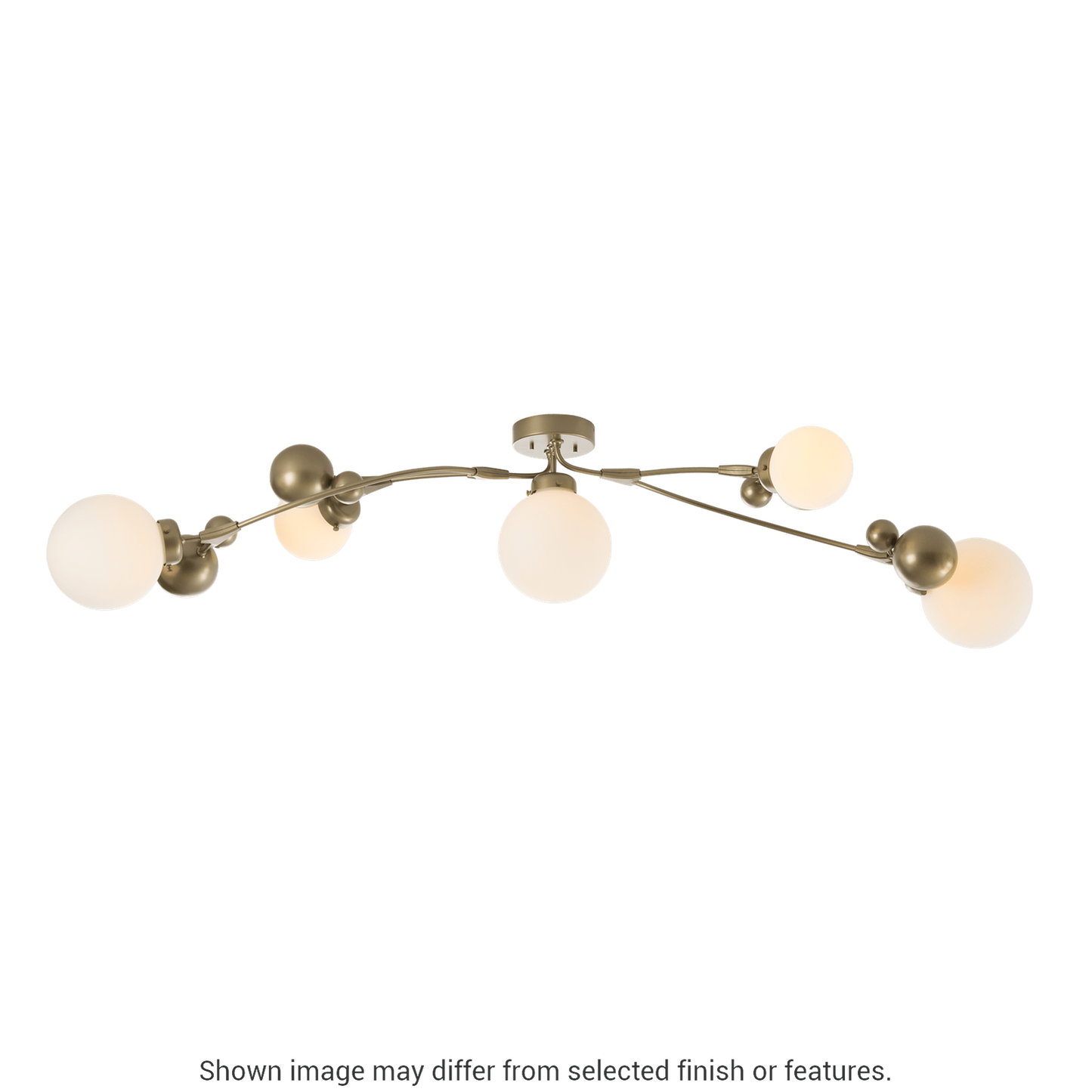 Sprig Semi-Flush - White - Water Glass by Hubbardton Forge