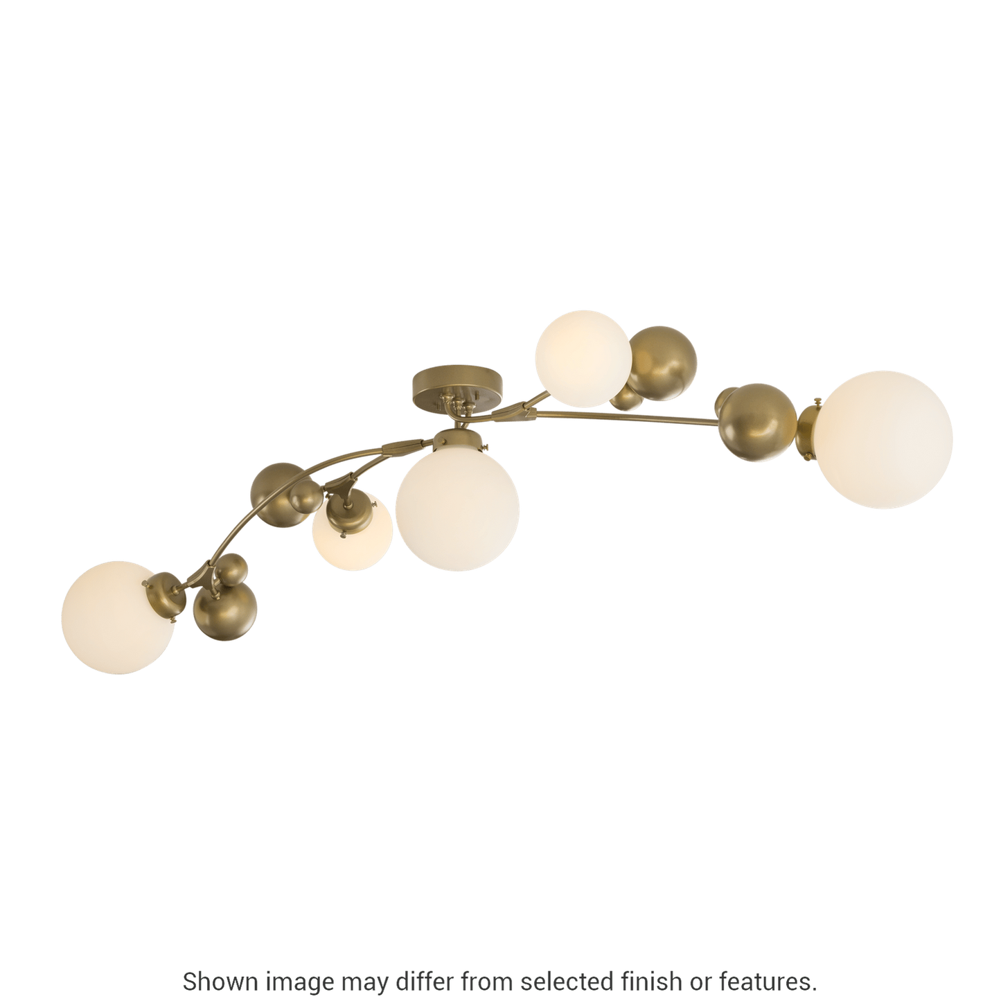 Sprig Semi-Flush - White - Water Glass by Hubbardton Forge