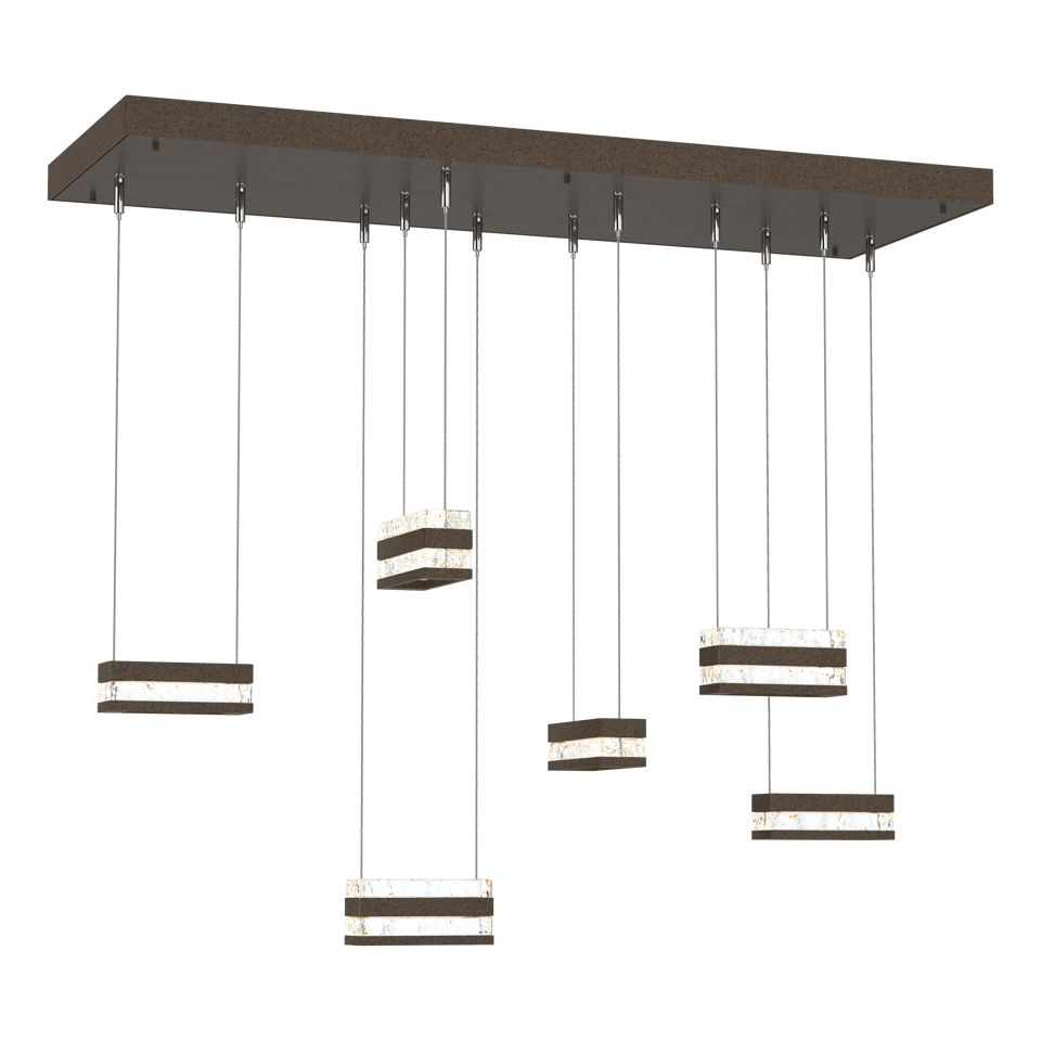 Stacks 6-Light LED Pendant - Bronze by Hubbardton Forge