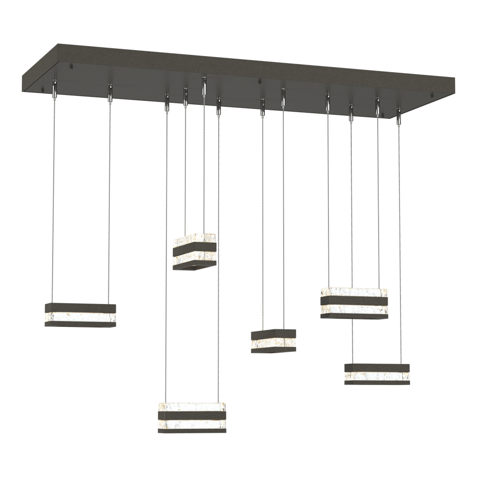 Stacks 6-Light LED Pendant - Dark Smoke by Hubbardton Forge
