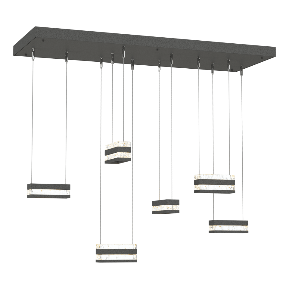 Stacks 6-Light LED Pendant - Natural Iron by Hubbardton Forge