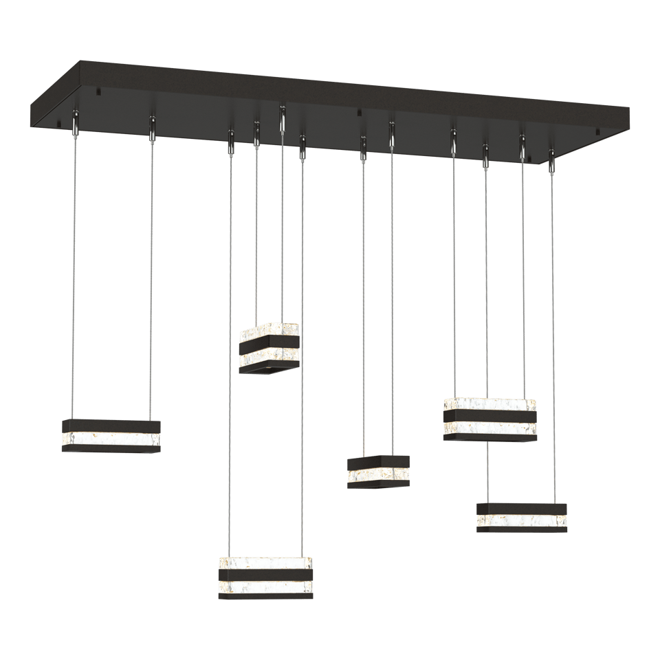 Stacks 6-Light LED Pendant - Oil Rubbed Bronze by Hubbardton Forge